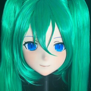 Customize Character Female/Girl Resin Kig Full Head With Lock Anime Cosplay Japanese Anime Kigurumi Mask