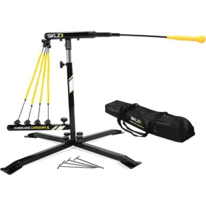 SKLZ Hurricane Batting Swing Trainer for Baseball & Softball – Durable Swing Arm – 4 Power Band System – High-Visibility