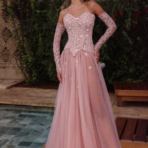 Elegant Sweetheart Neck Prom Dress Charming Beaded Party Dress Elegant A-line Strapless Floor-Length Evening Gowns Customized