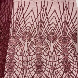 Wholesale High Quality African French Beaded Lace Fabric 2025 Sewing Sequins Embroidery Nigeria Lace Fabric for Party Dresses