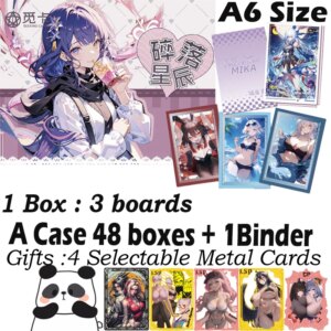 New A6 Size Collection Card Broken Stars Hobby Waifu Game Board Toys Albedo Kafka Acrylic Card Rare Peel Card Gift