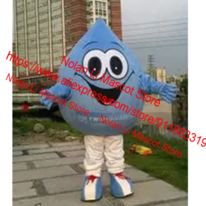 Adult Size Six EVA Material Blue Water Drop Mascot Costume Cosplay Movie Prop Cartoon Set Advertising Game Birthday Gift 522