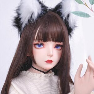 Customize Character Female/Girl Resin Kig Half Head With Anime Cosplay Japanese Animego Cute OR Kigurumi Mask