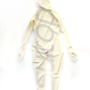 white sexy latex catsuit for woman Apparel Teddies rubber body full cover suit