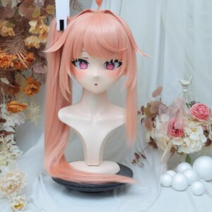 (NFD-14-9)Customize Full Head With Lock Crossdress Doll Female/Girl Japanese Anime Cartoon Character Kig Cosplay Kigurumi Mask