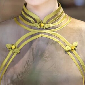 Cheongsam national wind pressure flaperon leaves fringe Hanfu hanging pieces