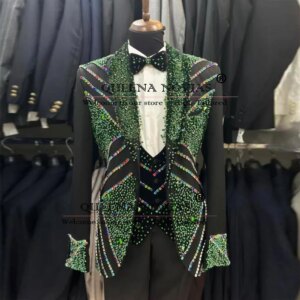 England Groom Wear Wedding Tuxedos Customized Jewelry Ornament Beaded Suits Men 3 Pieces Formal Party terno masculino completo