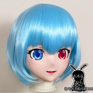 (RB04052)Customize Lockable Full Head Resin Cartoon Cosplay Japanese Character Anime Role Play Kigurumi Mask With Back Shell