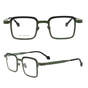 Business Square Men Pure Titanium Eyeglasses Frames for Men Optical Glasses Frames Prescription Eyewear Light Metal Spectacles