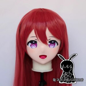 (RB04016)Customize Lockable Full Head Resin Cartoon Cosplay Japanese Character Anime Role Play Kigurumi Mask With Back Shell