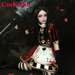 CosKeKe Alice Liddell Cosplay Game Alice: Madness Returns Costume Elegant Sweet Royal/Playing Cards Dress Role Play Clothing New