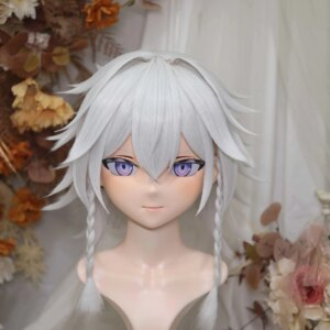 Customize Character Female/Girl Resin Kig Full Head With Lock Anime Cosplay Japanese Anime Kigurumi Mask