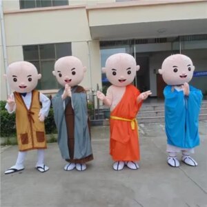 New Adult Best Sale Foam Cute 1pc Buddhist Monk Mascot Costume Christmas Fancy Dress Halloween Mascot Costume