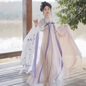 Pre-Sale Light Ruoyun Women’s Han Clothing Broken Skirt Chinese Traditional Free Shoulder Strap Full Embroidered Style