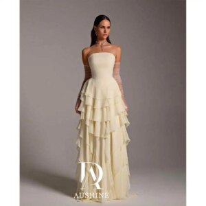 Aushine Customized Birthday Evening Dress Ankle Length Sleeveless Summer Elegant Wedding Party Gowns For Women Arab 2024
