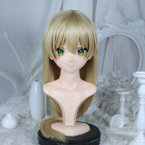 Customize Character Female/Girl Resin Kig Full Head With Lock Anime Cosplay Japanese Anime Kigurumi Mask