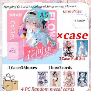 New Mengjing Cultural Flower Collection A5 Size Cards Goddess Story Waifu Cards Bikini Swimsuit Design for ACG CCG TCG Fans Gift