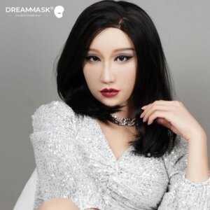 (M25M ABIGALE MAKEUP)’Dreammask’ DMS Crossdressing Full Head With Breast Torso Cosplay Kigurumi Male To Female Silicone Mask