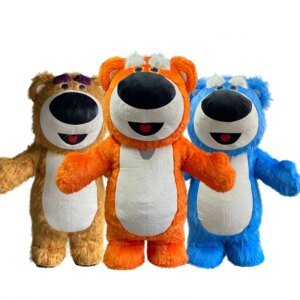 Plush Bear Inflatable Costume Adult Role Play Halloween Christmas Amusement Park Mascot Party Prop Costume