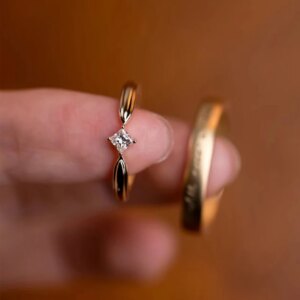 AZS Handcrafted Custom Designer Star-Themed Gold-Plated Silver Rings with Lab-Grown Diamonds – Valentine, Wedding rings