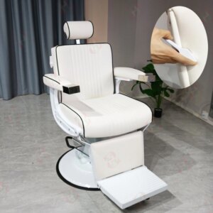 Hot Sale 2024 Luxury Modern Professional Reclining styling chairs Heavy Duty Barber Shop Chair for Men Hair Salon