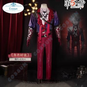 Game Identity V Mercenary Cosplay Costume Man in Red Person in Red Outfit Naib Subedar For Hallowmas Carnival Adult Women Men