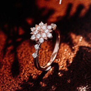 Provence  Engagement Rings 10K 14K 18KGold DEF/VS Lab Grown Diamonds Rings for Women Luxury Snowflakes Personalized Custom