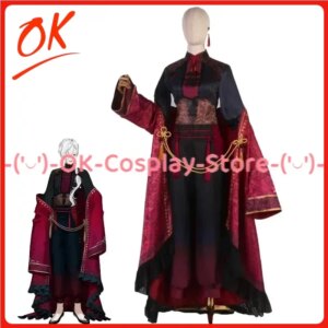 [Customized] Kuzuha Cosplay Costume Vtuber Cosplay Red Kimono Fancy Party Suit Halloween Carnival Uniform Anime Clothes
