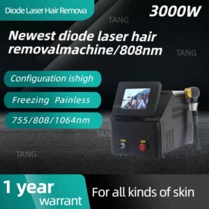 3000W Máquina Láser Diodo Profesional 755 808 1064nm Sistema Ice Titanio para Depilación Permanente sin Dolor CE Certificado Clí