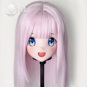 (AL34)Customize Character Crossdressing Female/Girl Resin Full/Half Head With Lock Anime Cosplay Japanese Animego Kigurumi Mask