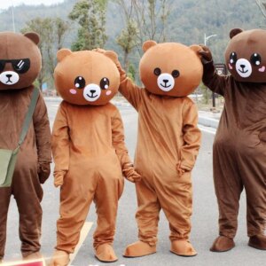 Internet Celebrity Bear Mascot Cartoon Walking Doll Performance Clothing Adult Bear COS Prop Costume Customization