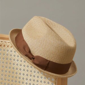 Summer hat men’s and women’s rolled-edge small top jazz short along the holiday outing