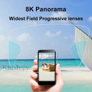 8K Panorama Widest Field Progressive Lens Thin Interior Digital Free Form Multifocal Lenses Eyes Optical Prescription Eyeglasses