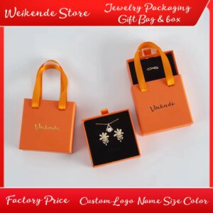 Portable Wedding Gift Drawer Packaging Box with Handle Custom Printed Luxury Elegant Paper Packaging Bracelet Boxes Rigid Boxes