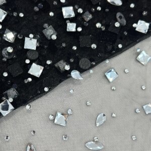 2025 Latest Stones African French Laces Fabric High Quality Embroidery Tulle Lace Fabric For Bridal Wedding Nigerian Lace Fabric