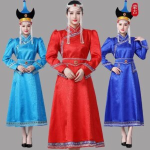 Ethnic Style Fashion Big Belt Travel Photo-Piece Internet Celebrity Open Photo Long Women’s Mongolian Robe Scenic Spot Day