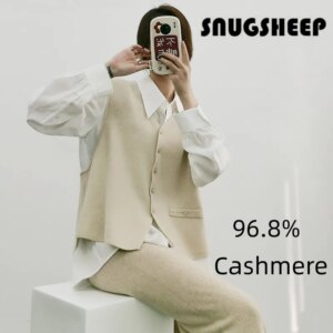 fashion cashmere gilet v neck women kintted sweater vest woman fashion top outwear black womens autumn clothing new korean style