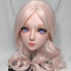 Customized Handmade Female Female/Girl Resin Half Head Cosplay Japanese Role Play BJD Kigurumi Mask Crossdresser Doll Mask