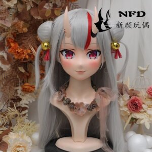 Kigurumi Baigui Ayame Kigurumi mask full headband lock cosplay headshell props costume anime game