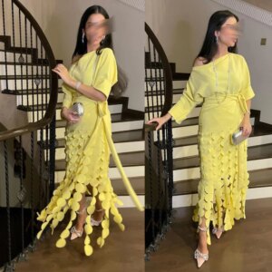 Customized Jersey Tassel Ruched Formal Evening A-line One-shoulder Bespoke Occasion Gown Midi Dresses