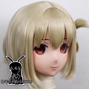 (RB0406)Customize Lockable Full Head Resin Cartoon Cosplay Japanese Character Anime Role Play Kigurumi Mask With Back Shell