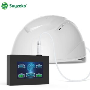 Suyzeko 810nm Photobiomodulation Helmet 810nm Near Infrared Light Neurofeedback Therapy Helmet for Brain Health Autism Treatment
