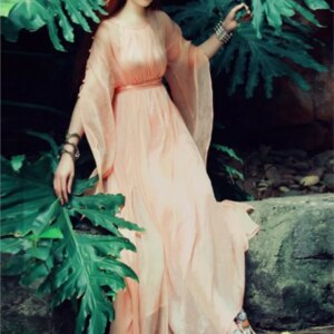 European Style Vintage Court Style Silk Dress Women’s Summer