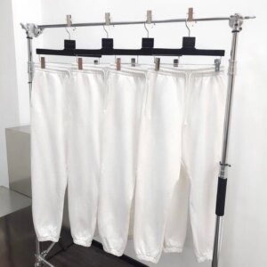 Manufacturer High Quality Casual Gym Pants&Trousers Puff Printing the Cotton Wreath Black Line Made in Portugal Men’s Sweatpants