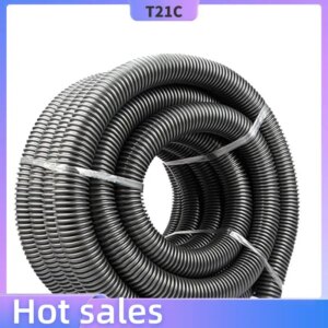 T21C 3Pcs 3Meter Inner Diameter 50Mm Vacuum Cleaner Threaded Hose Suction Tube Bellows Vacuum Tube Hose Replacement Parts