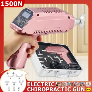 Electric Correction Gun Impulse Spine Cervical Massager 8Heads Spinal Adjustable Instrument 1500N Chiropractic Adjusting Tools