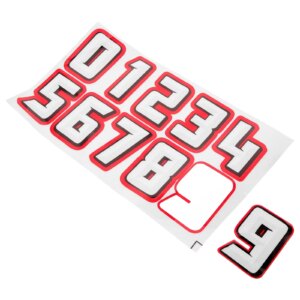 10Pcs Digital Stickers for Helmets Number Decals Sports Accessories Baseball Hockey Practice Competitions Thick