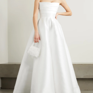 2024 Elegant Simple Women’s A-line Charming Evening Dresses Sexy Strapless Prom Gowns Pleated Vestidos De Noche فساتين حفلة موسي