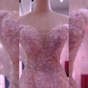 Pink Evening Dresses Sexy Floral Tube Top Princess Fluffy Dress Party Flowers Spring Formal Dress Women Elegant Party Dresses