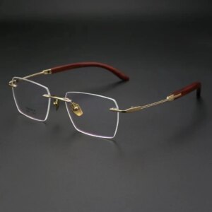 ADELAMA French fashion brand collection level rosewood glasses, pure gold electroplating, high-quality luxury style